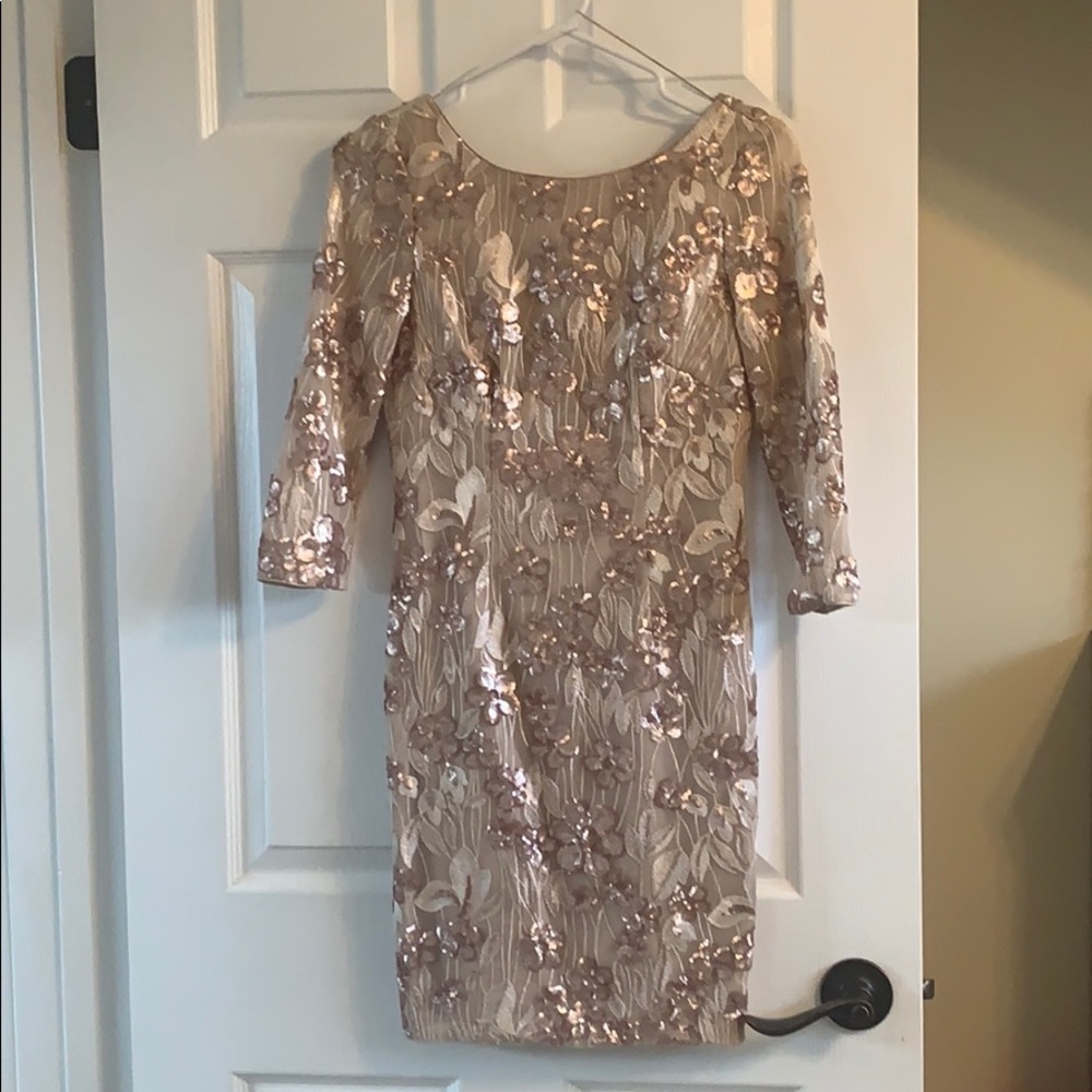 Aidan Mattox sequin sheath dress